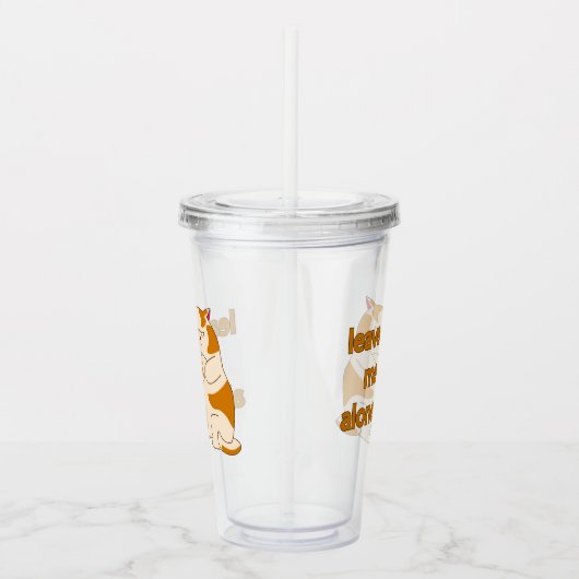 Moody fat cat verließ mich alleine acryltrinkbecher (Rechts)