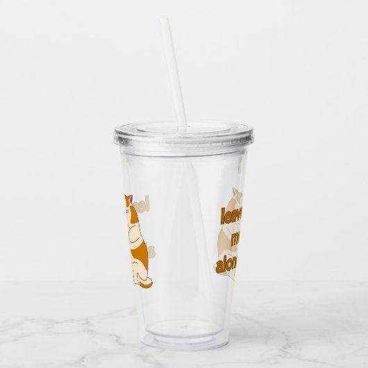 Moody fat cat verließ mich alleine acryltrinkbecher (Links)