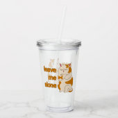 Moody fat cat verließ mich alleine acryltrinkbecher (Rückseite)