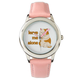 Moody fat cat verließ mich alleine armbanduhr