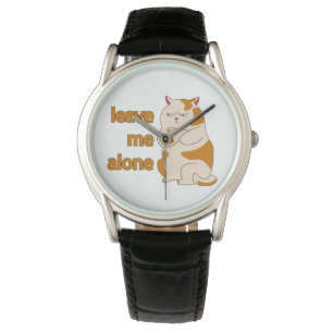 Moody fat cat verließ mich alleine armbanduhr