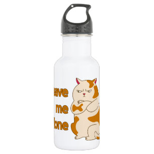 Moody fat cat verließ mich alleine aus Edelstahl Edelstahlflasche