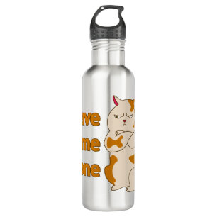 Moody fat cat verließ mich alleine edelstahlflasche