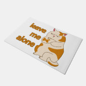 Moody fat cat verließ mich alleine fußmatte (Schrägansicht)