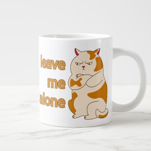 Moody fat cat verließ mich alleine Jumbo-Tasse (Rechts)