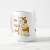 Moody fat cat verließ mich alleine Kaffee Tasse (Vorderseite Links)
