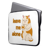 Moody fat cat verließ mich alleine laptopschutzhülle (Vorderseite Links)