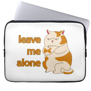 Moody fat cat verließ mich alleine laptopschutzhülle