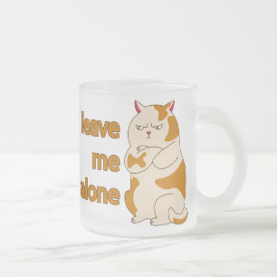 Moody fat cat verließ mich alleine mattglastasse