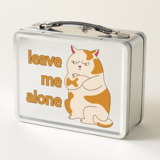Moody fat cat verließ mich alleine metall brotdose (Rückseite)