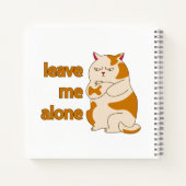 Moody fat cat verließ mich alleine notizblock (Rückseite)