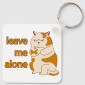 Moody fat cat verließ mich alleine schlüsselanhänger (Rückseite)