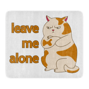 Moody fat cat verließ mich alleine schneidebrett