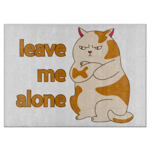Moody fat cat verließ mich alleine schneidebrett