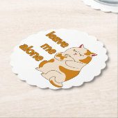 Moody fat cat verließ mich alleine untersetzer (angewinkelt)