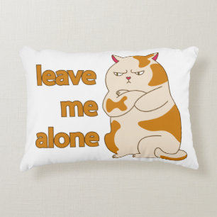 Moody fat Katze verließ mich allein Akzent Kissen