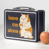 Moody fat Katze verließ mich alleine Metal Lunchbo Metall Brotdose (Beispiel)