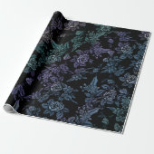 Moody floral Art Nature Hexe Lila Moods Blume Geschenkpapier (Ungerollt)