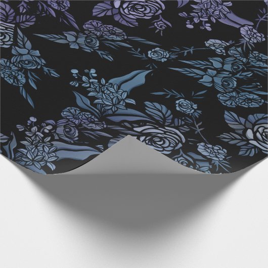 Moody floral Art Nature Hexe Lila Moods Blume Geschenkpapier (Ecke)