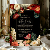 Moody Floral Black Happily Ever After Party Einladung