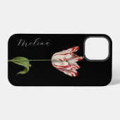 Moody Floral Chic Vintage Blume iPhone Hülle (Rückseite (Horizontal))