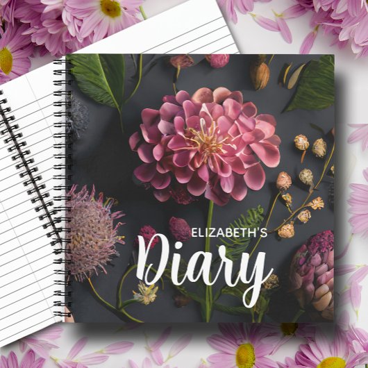 Moody Floral Diary Notizblock