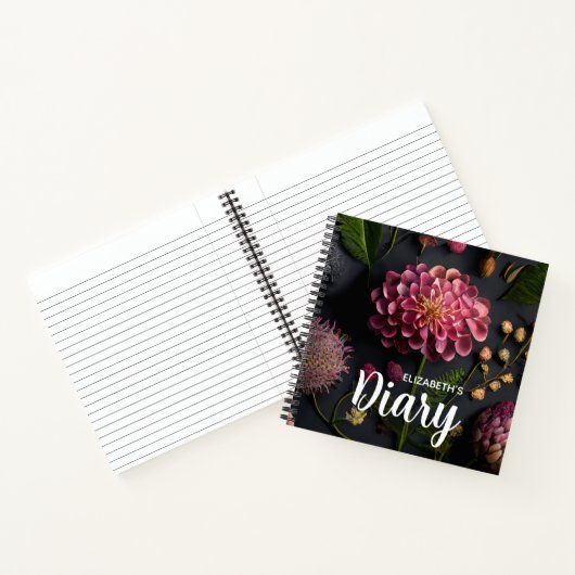 Moody Floral Diary Notizblock (Innenseite)
