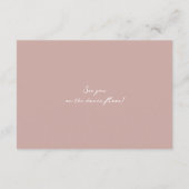 Moody Floral Fine Art Wedding RSVP Card Begleitkarte (Rückseite)