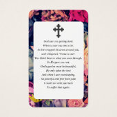 Moody Floral Foto Beileid Beerdigung Gebetskarte (Rückseite)