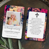 Moody Floral Foto Beileid Beerdigung Gebetskarte