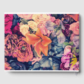 Moody Floral Foto Beileid Beerdigung Wasserfarbe Gästebuch (Rückseite)