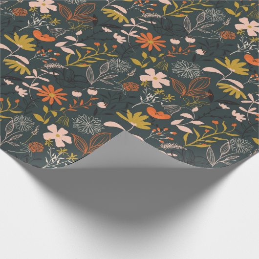 Moody Floral Geschenkpapier (Ecke)