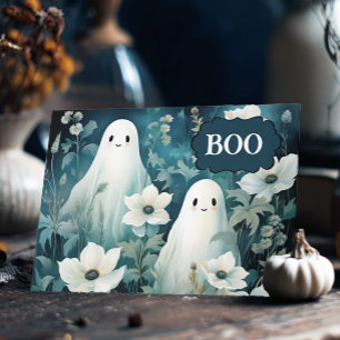 Moody Floral Ghosts Halloween Feiertagskarte