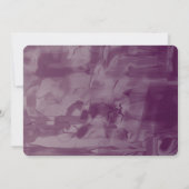 Moody Floral Lila Gold Black Wedding Einladung (Rückseite)