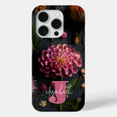 Moody Floral Mit Monogramm Case-Mate iPhone Hülle (Rückseite)