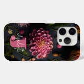 Moody Floral Mit Monogramm Case-Mate iPhone Hülle (Rückseite (Horizontal))