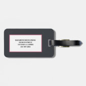 Moody Floral Monogrammed Gepäckanhänger (Rückseite horizontal)