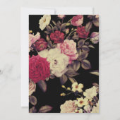 Moody Floral Pattern Foto Wedding Einladung (Rückseite)