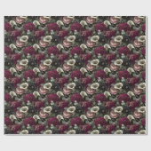 Moody Floral Pattern with Dahlias and Calla Lilies Geschenkpapier (Flach)