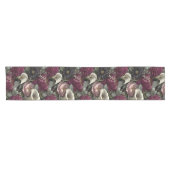 Moody Floral Pattern with Dahlias and Calla Lilies Kurzer Tischläufer (Horizontal)