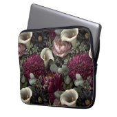 Moody Floral Pattern with Dahlias and Calla Lilies Laptopschutzhülle (Vorderseite Links)