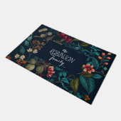 Moody Floral Personalisiert Fußmatte (Schrägansicht)