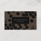 Moody floral QR Code Business Card Floral Visitenkarte (Vorderseite)