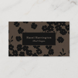 Moody floral QR Code Business Card Floral Visitenkarte
