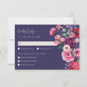 Moody floral RSVP Card Karte (Vorderseite)
