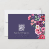 Moody floral RSVP Card Karte (Rückseite)