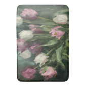 Moody Floral Tulips Badematte (Vorderseite Vertikal)