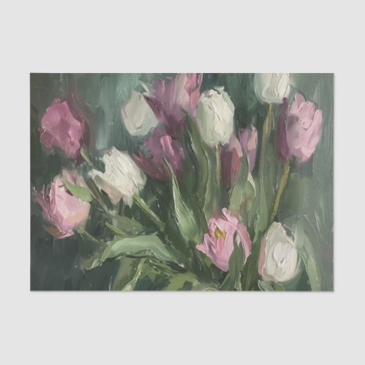 Moody Floral Tulips Seidenpapier (Vorderseite)