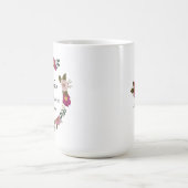 Moody Floral Watercolor Wreath Bridesmaid Kaffeetasse (Mittel)