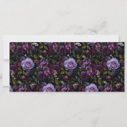 Moody Floral Wedding Find Your Seat Header Card Einladung (Rückseite)